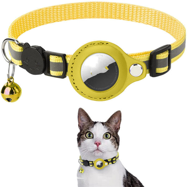 Reflective Collar Waterproof Holder Case For Airtag Air Tag Airtags Protective Cover Cat Dog Kitten Puppy Nylon Collar