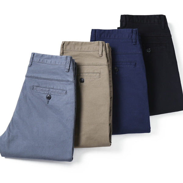 Casual Trousers Slim Fit Straight Men