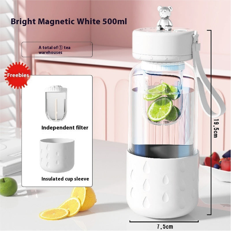 Tea Water Separation Magnetic Glass Water Cup