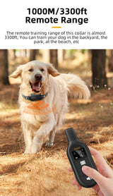 Electric Dog Training Collar Digital Rechargeable Remote Control IPX7 Waterproof.